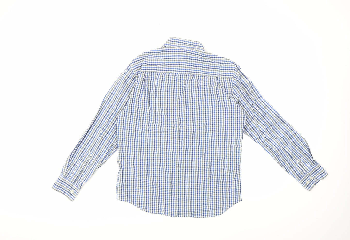 Marks and Spencer Mens Blue Check   Button-Up Size S