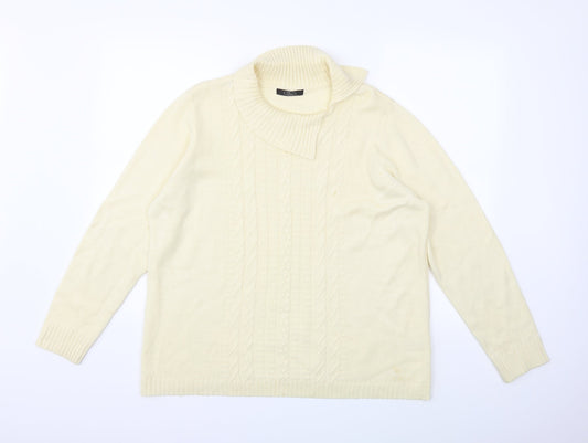 Bonmarché Womens Ivory  Knit Pullover Jumper Size L