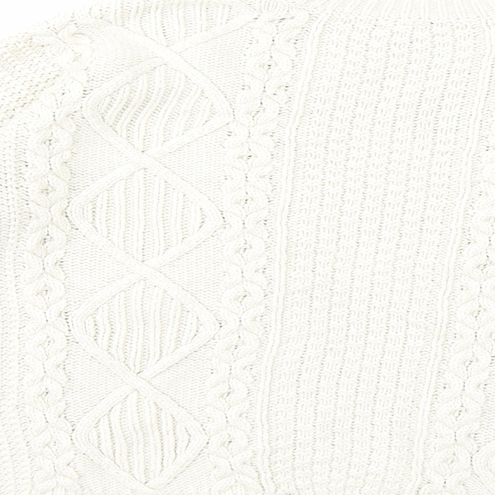 Topshop Womens Beige  Knit Pullover Jumper Size 8