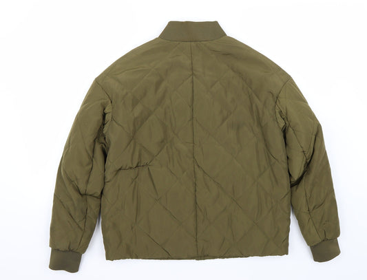 H&M Womens Green   Jacket Coat Size 4
