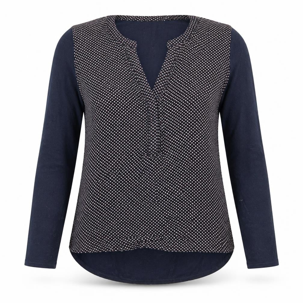 Front view of La P'tite Etoile women’s blue jumper, size M