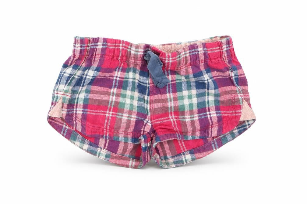 Front view of Johnnie B girls’ pink solid cami sleep shorts, size 8, years