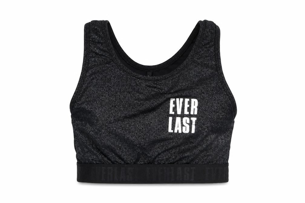 Front view of Ever last girls’ black cropped tank, size 7-8, years
