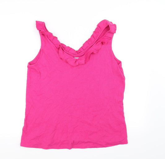 Preworn Womens Pink   Basic Tank Size L