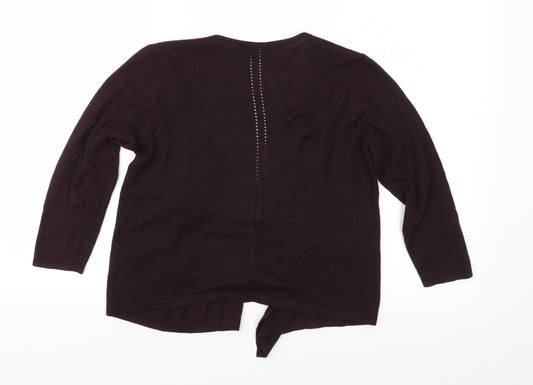 Dorothy Perkins Womens Purple  Knit Cardigan Jumper Size 8