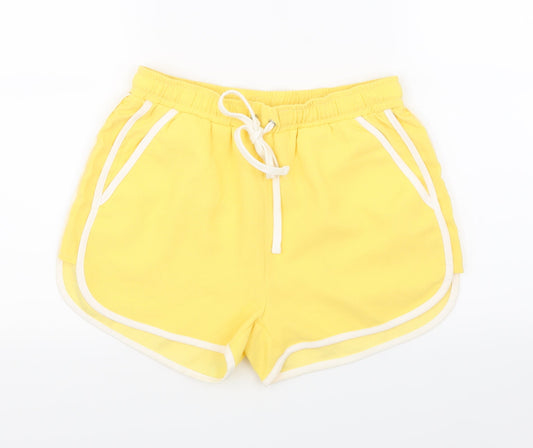 Vera & Lucy Womens Yellow   Sweat Shorts Size S