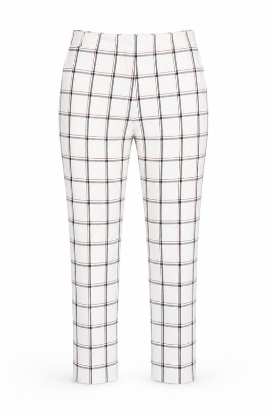 Stradavarius Womens White Check  Sweatpants Trousers Size 10 L25 in