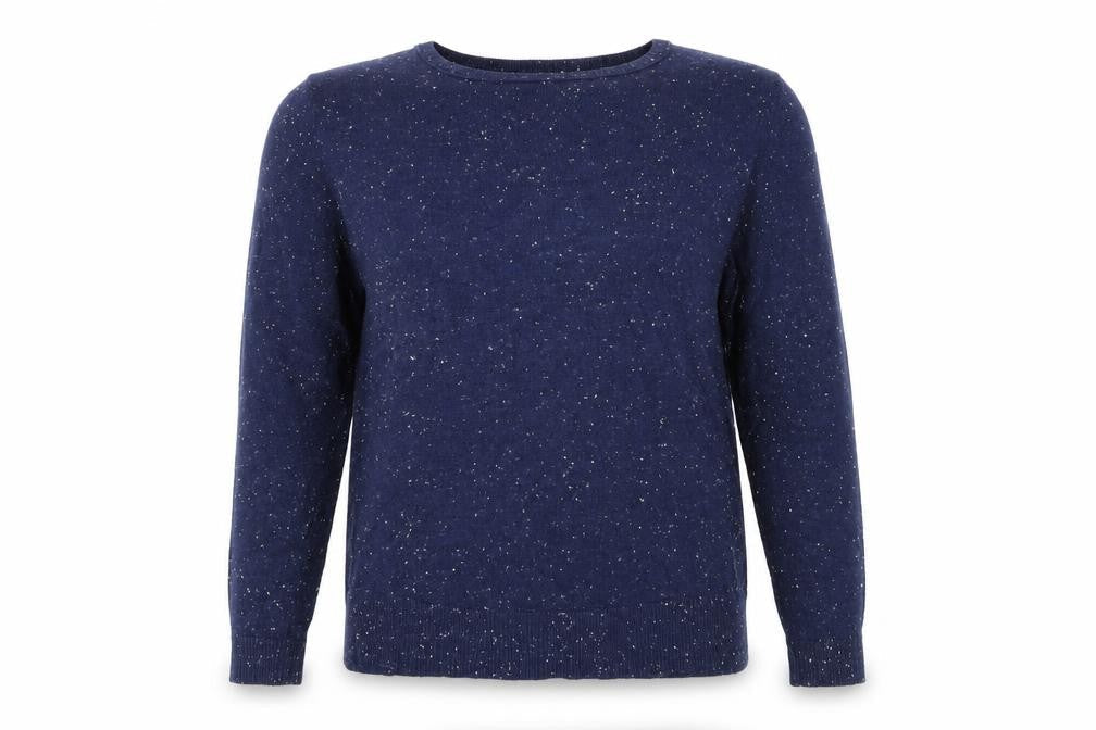Front view of Maison De Nimes women’s blue knit jumper, size S