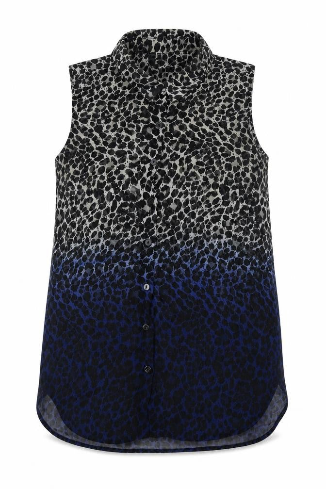 Divided Womens Multicoloured Animal Print  Basic Button-Up Size 10