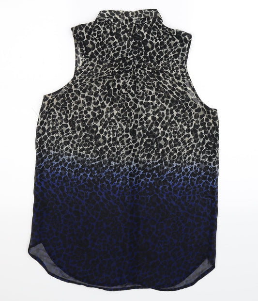 Divided Womens Multicoloured Animal Print  Basic Button-Up Size 10