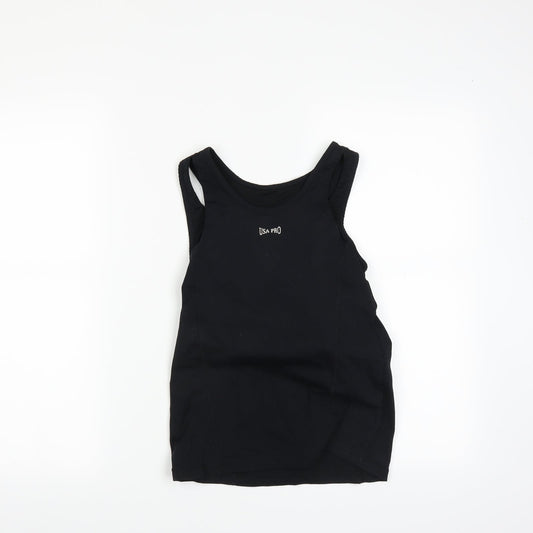 USA Pro Womens Black   Jersey Tank Size 8