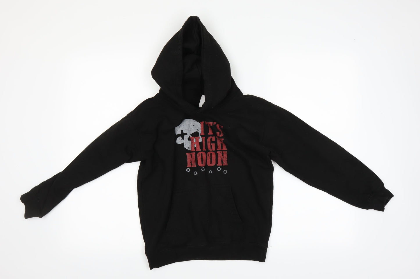 Just Hoods Boys Black   Pullover Sweatshirt Size 9 Years