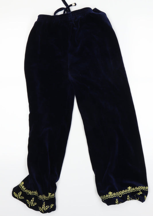 BOB Womens Blue Floral  Sweatpants Trousers Size 10 L20 in