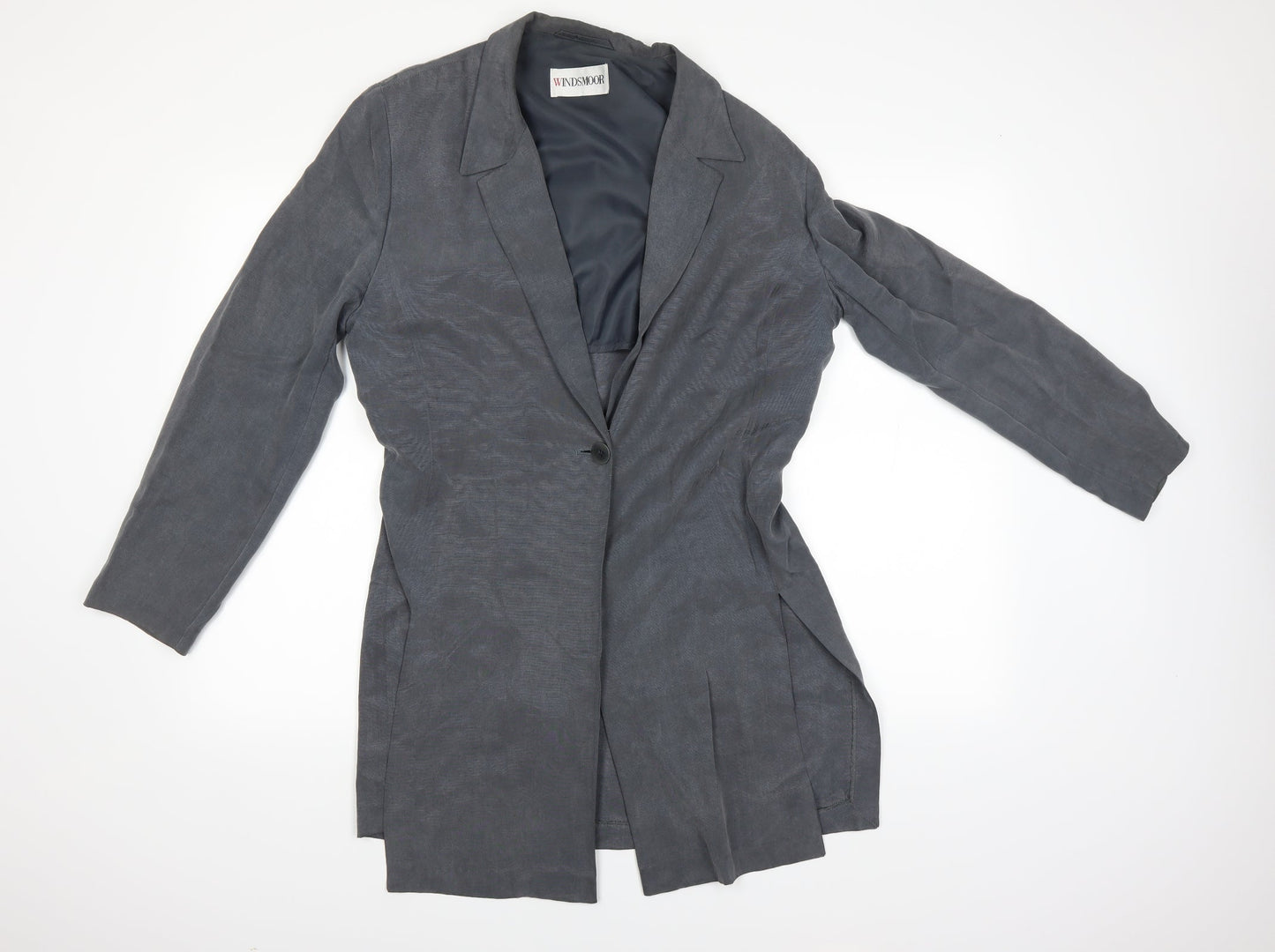 Windsor Womens Grey   Overcoat Jacket Size 14