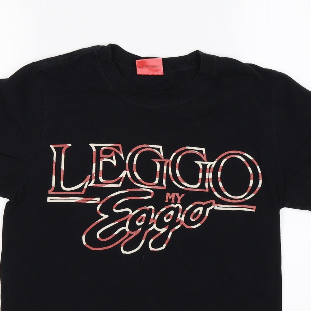 Kellogg's Womens Black   Basic T-Shirt Size S  - Leggo My Eggo