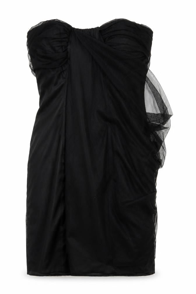 Front view of Lipsy women’s black bodycon, size UK 10