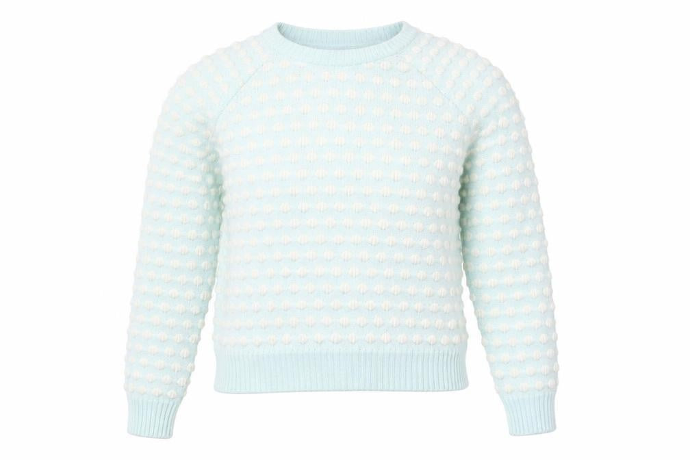 Front view of Papaya women’s blue jumper, size S