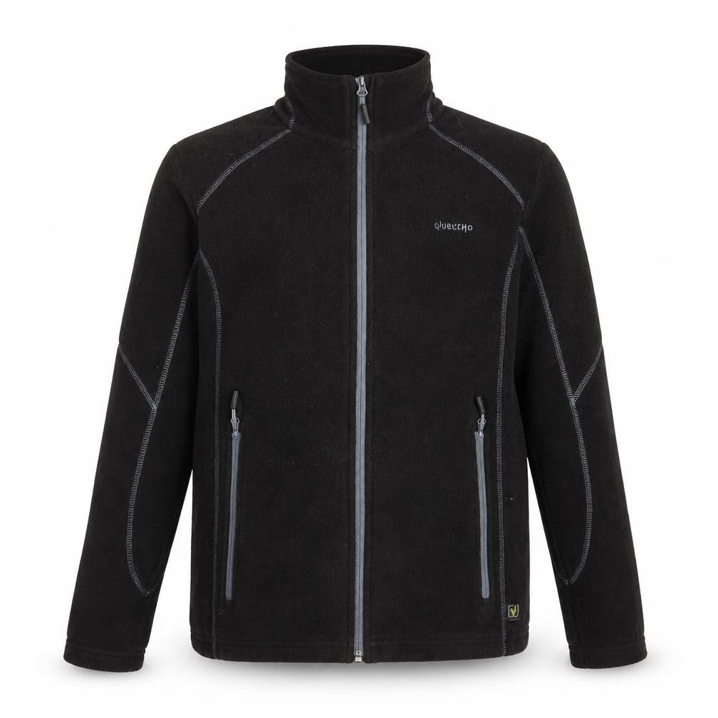 Front view of Ayacucho boys’ black full zip jumper, size XL