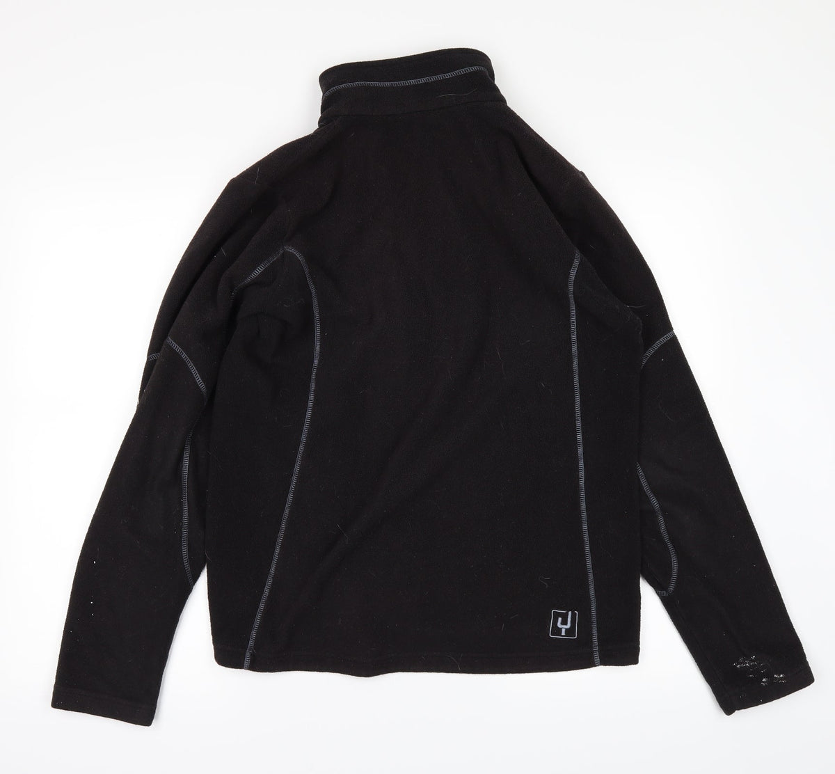 Back view of Ayacucho boys’ black full zip jumper, size XL