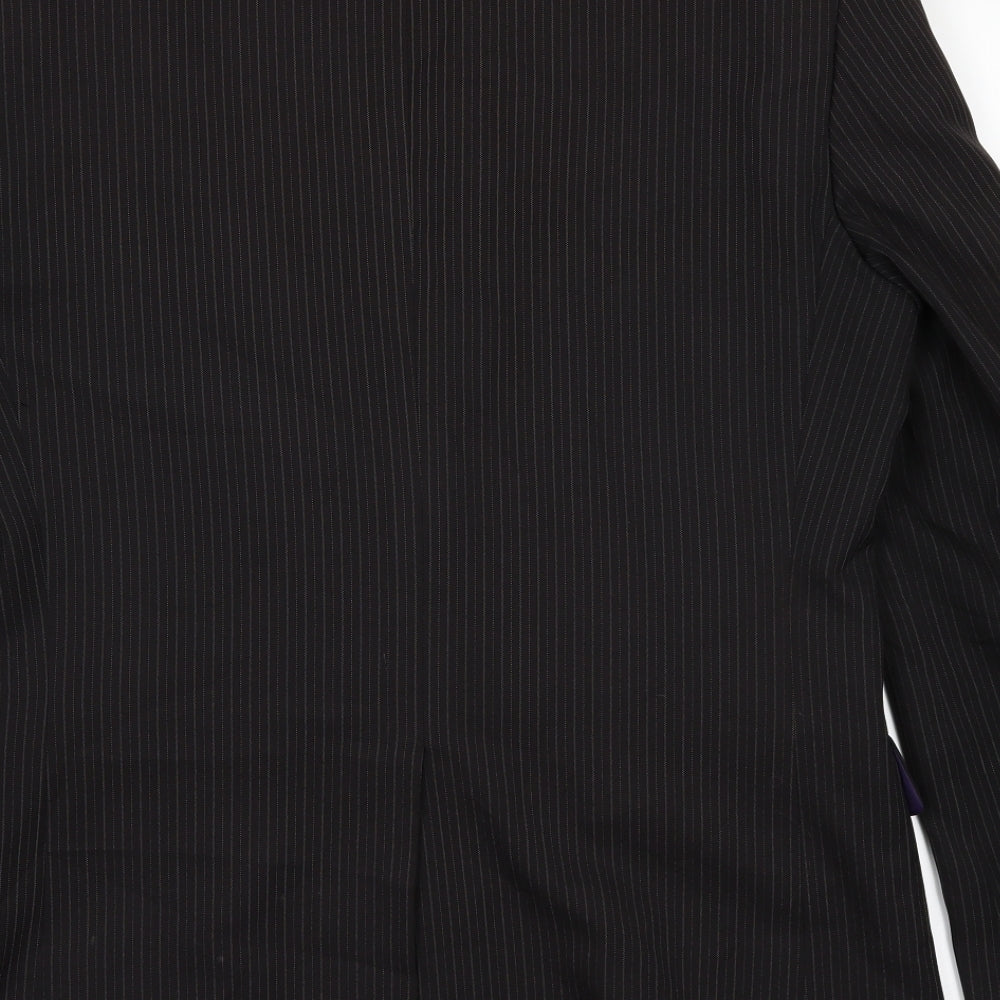 Taylor & Wright Mens Black Striped  Jacket Suit Jacket Size 40