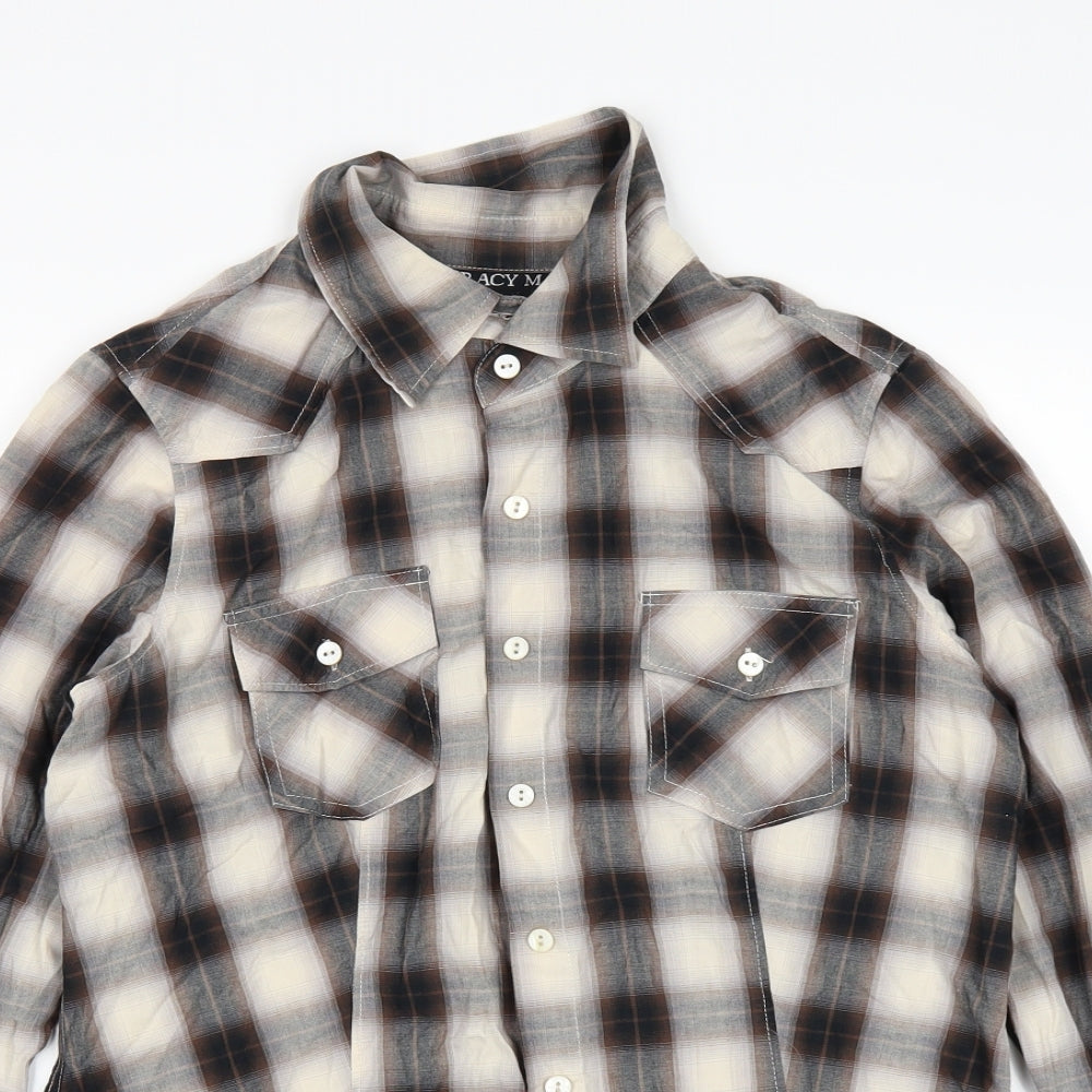 Tracy M Mens Brown    Button-Up Size M