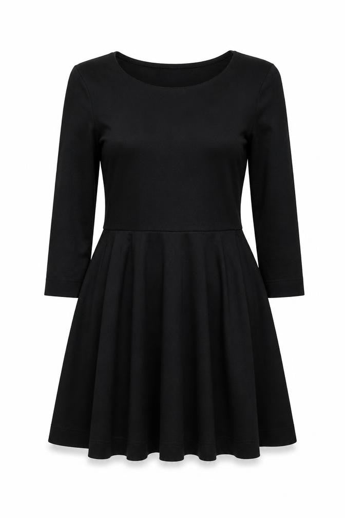 Front view of H&M women’s black fit & flare, size M