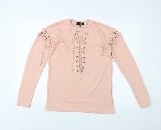 Missguided Womens Pink   Pullover Jumper Size 6