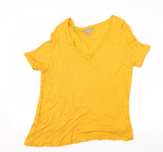 Shop 1One Womens Yellow  Jersey Basic T-Shirt Size 14