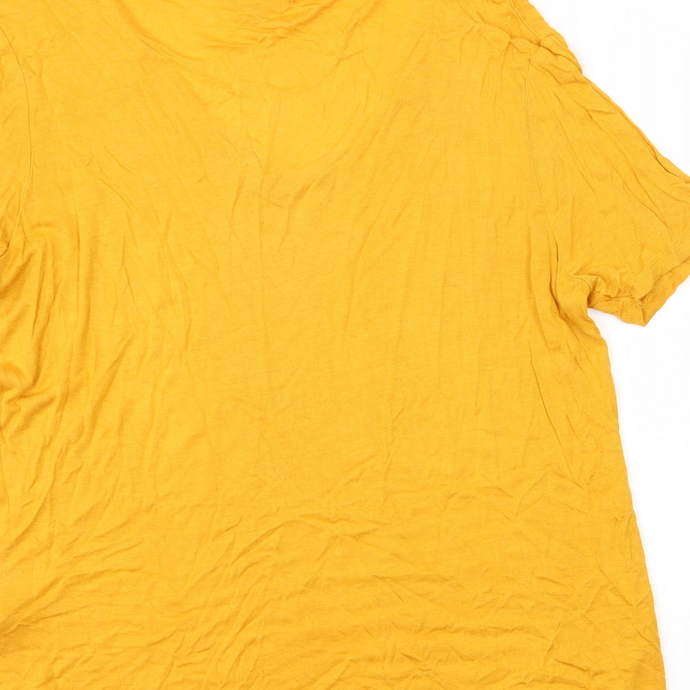 Shop 1One Womens Yellow  Jersey Basic T-Shirt Size 14