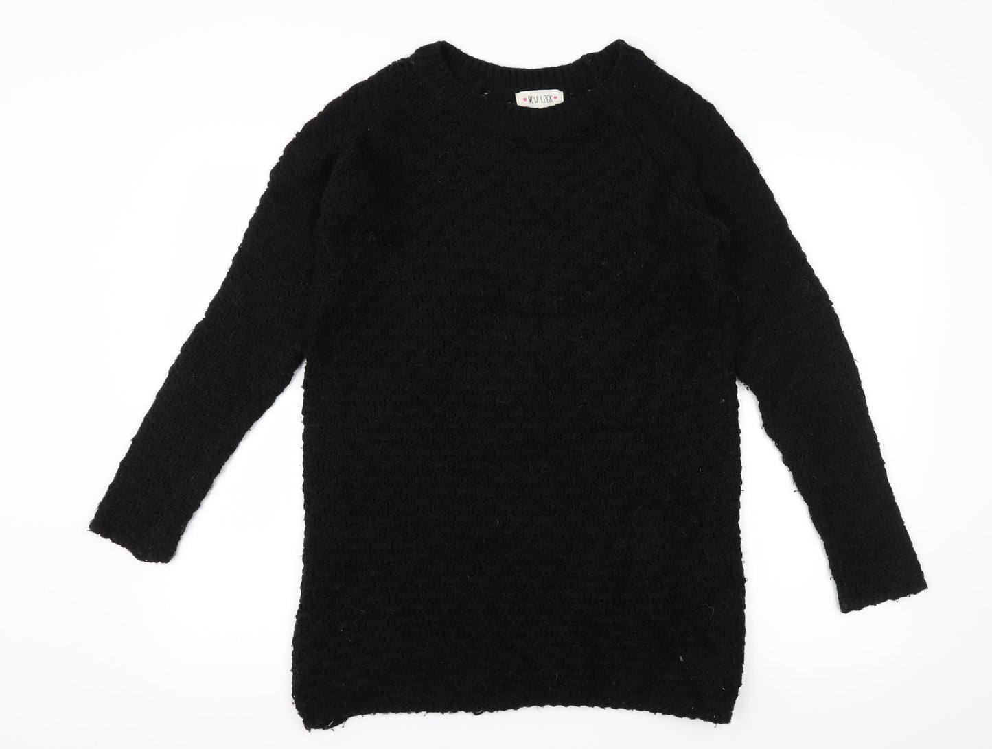 New Look Womens Black  Knit Pullover Jumper Size S
