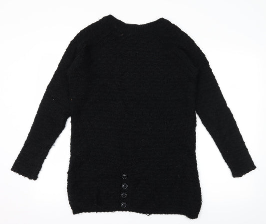 New Look Womens Black  Knit Pullover Jumper Size S