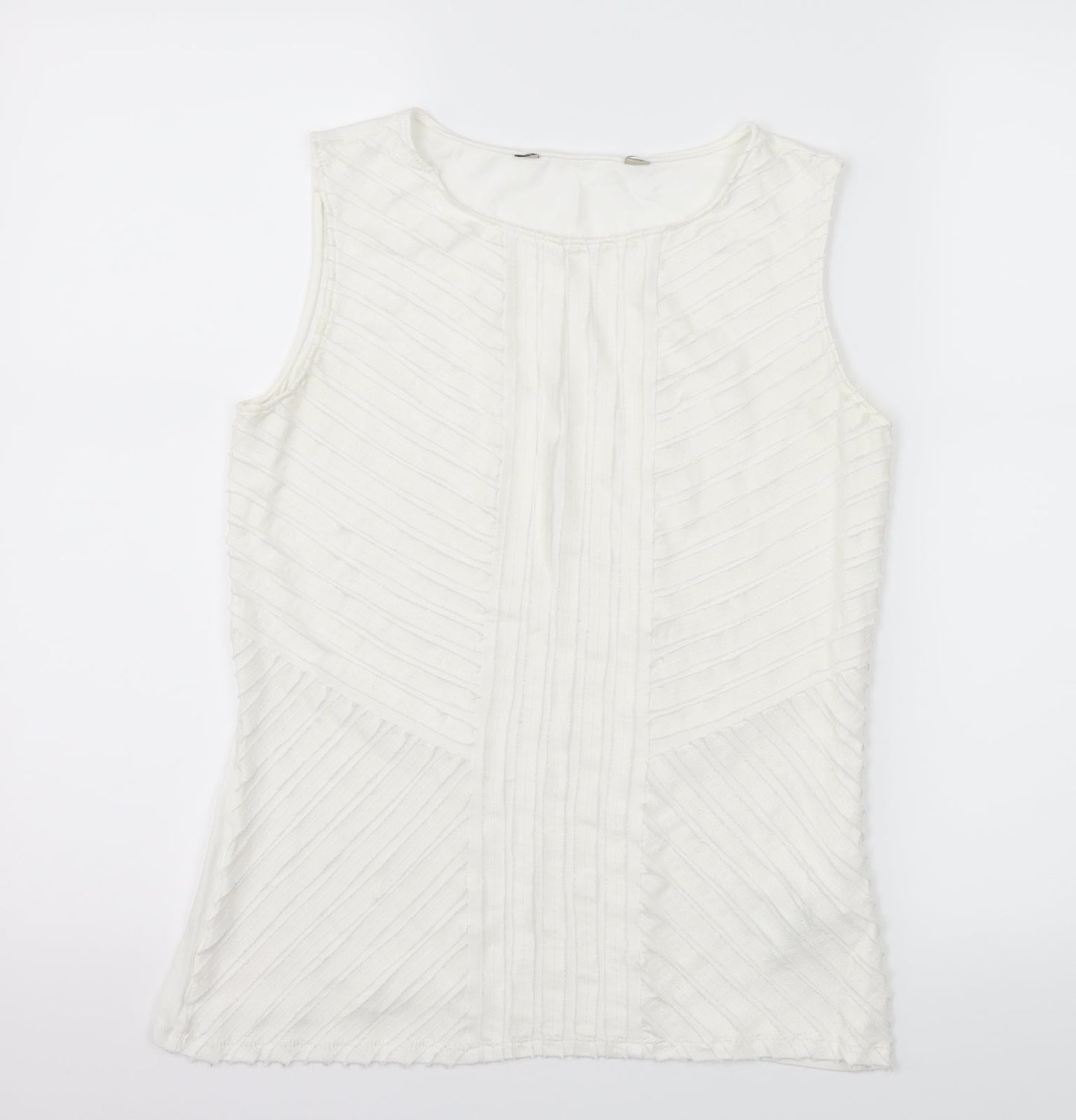 Debenhams Womens White  Jersey Basic Tank Size 10
