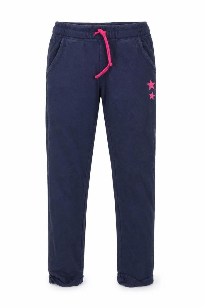 Front view of United Colors of Benetton girls’ blue jogger trousers, size M