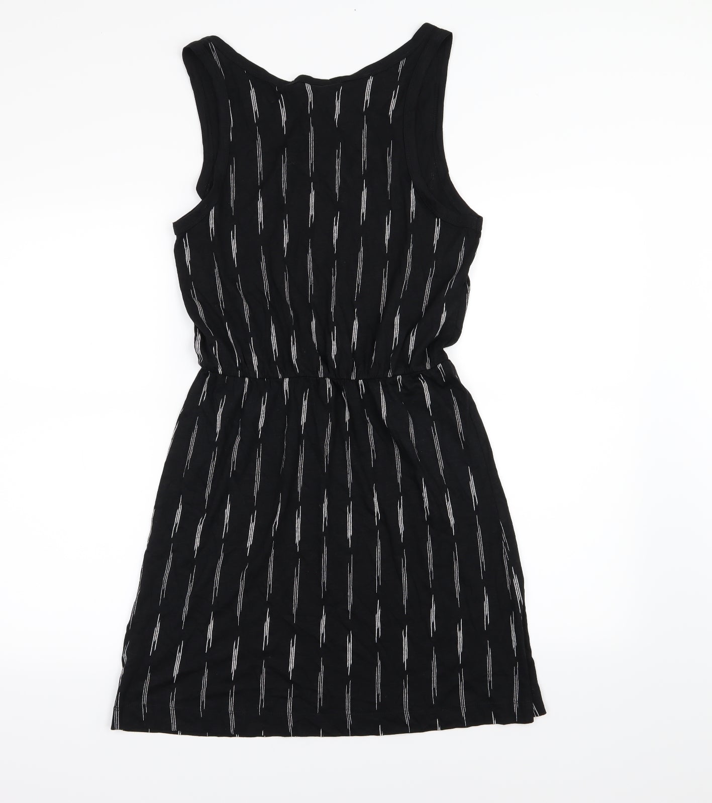 H&M Womens Black Striped Woven A-Line  Size S