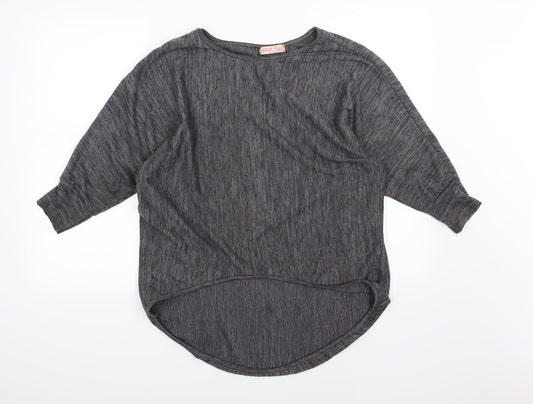 Krisp Womens Grey  Knit Pullover Jumper Size L