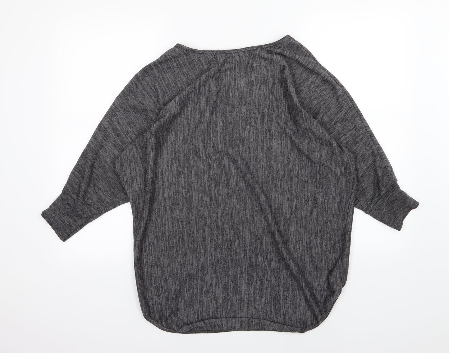 Krisp Womens Grey  Knit Pullover Jumper Size L