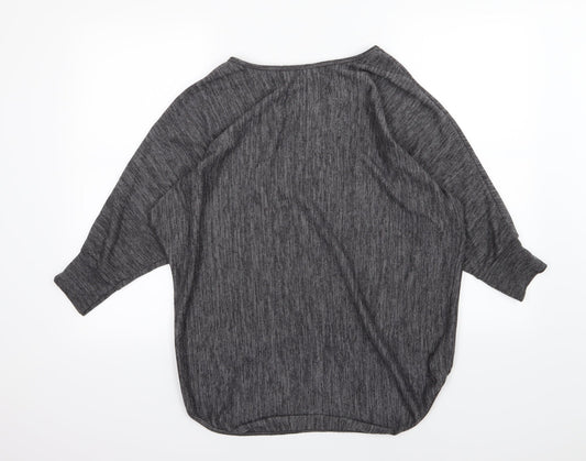 Krisp Womens Grey  Knit Pullover Jumper Size L