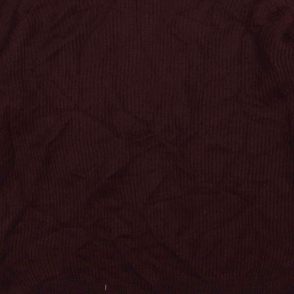 Pull&Bear Womens Red  Knit Pullover Jumper Size M