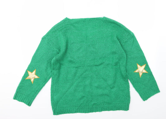 Preworn Womens Green  Knit Pullover Jumper Size S