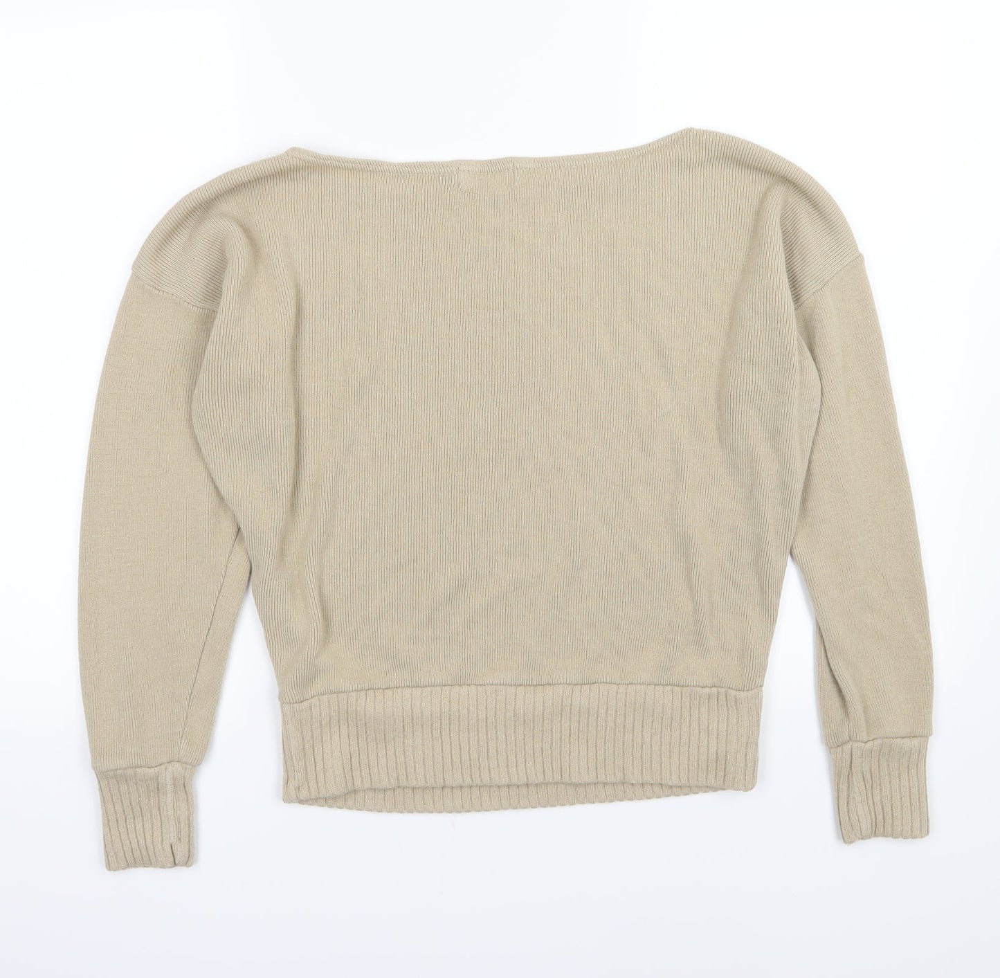 PRETTYLITTLETHING Womens Beige  Knit Pullover Jumper Size S