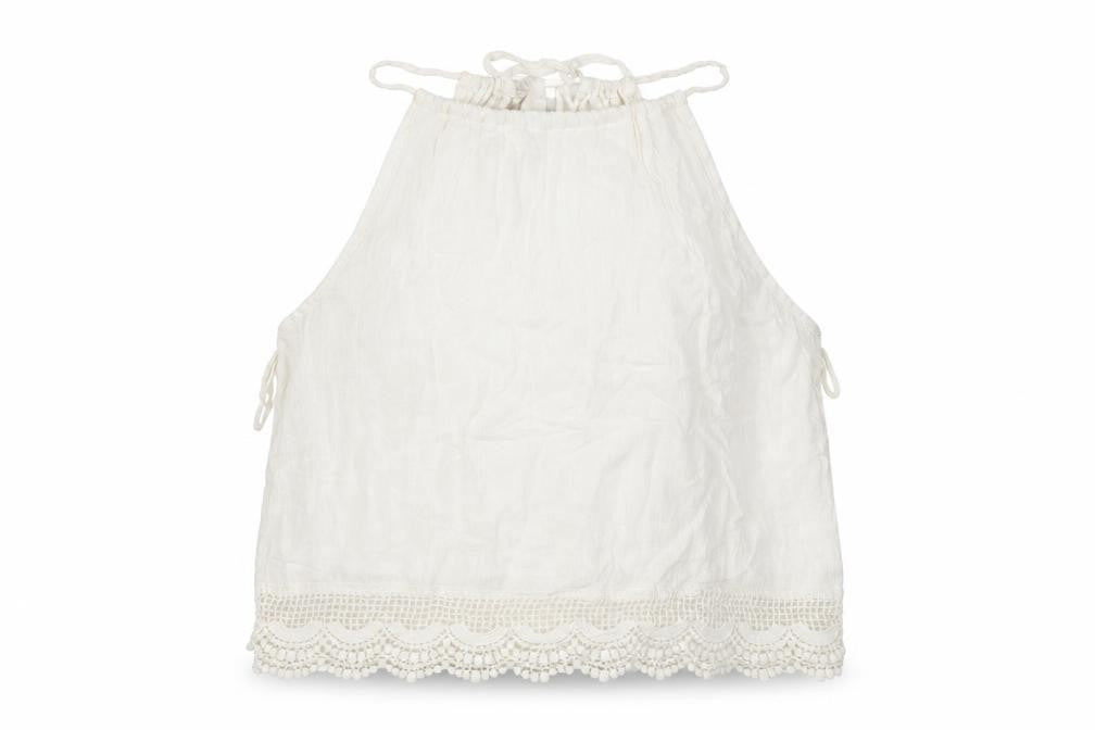 Front view of Parisian Collection women’s white camisole blouse, size L