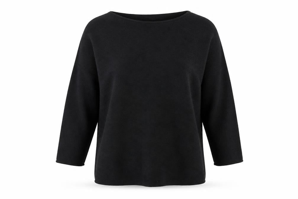 Front view of H&M women’s black jumper, size L