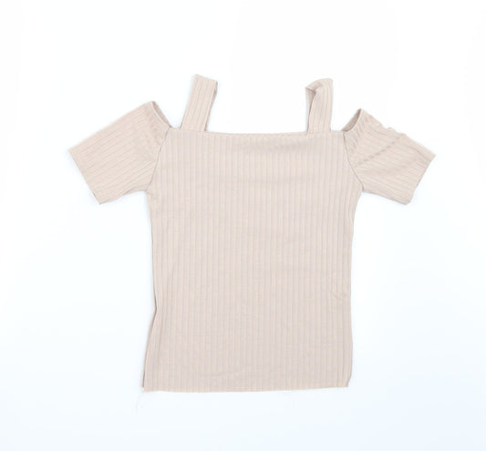 Select Womens Pink   Basic T-Shirt Size 8