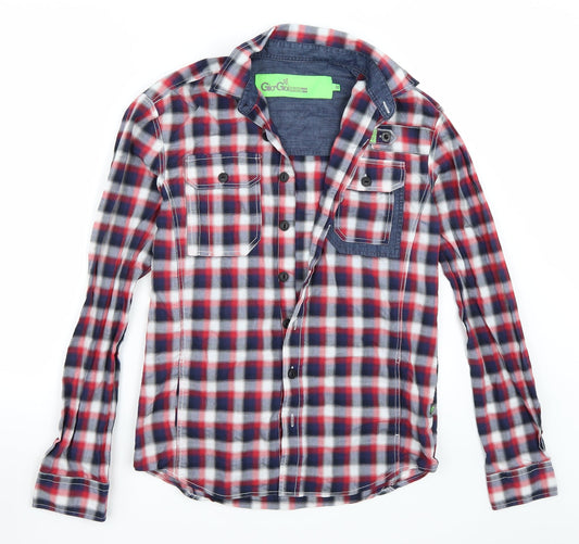 Gio-Goi Womens Red   Basic Button-Up Size M