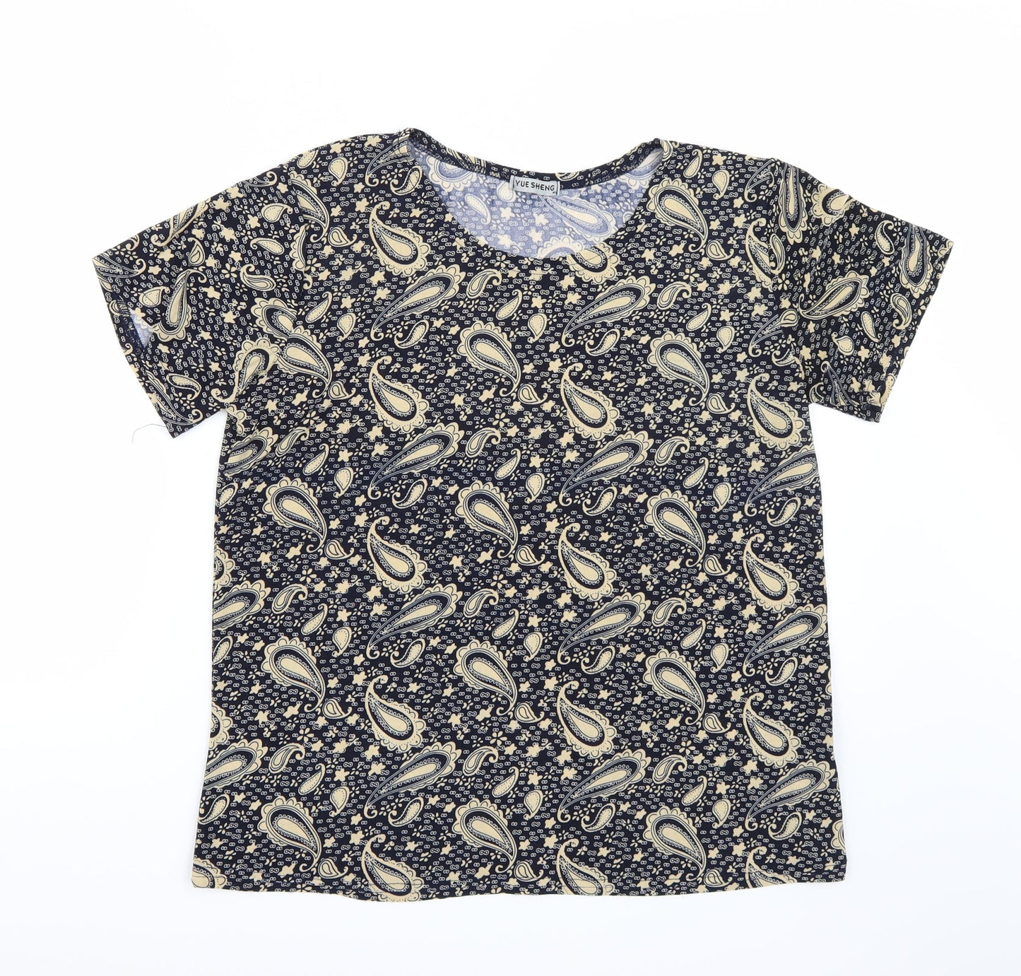 Yue sheng Womens Blue   Basic T-Shirt Size M