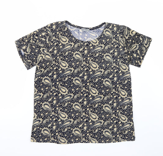 Yue sheng Womens Blue   Basic T-Shirt Size M