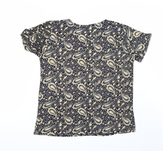Yue sheng Womens Blue   Basic T-Shirt Size M