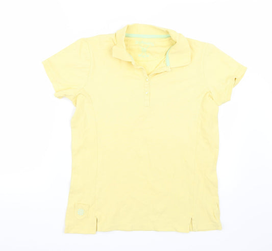 Backswing Womens Yellow   Basic Polo Size L
