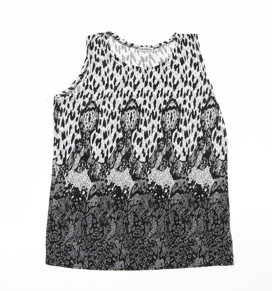 Yue sheng Womens Black   Basic T-Shirt Size M