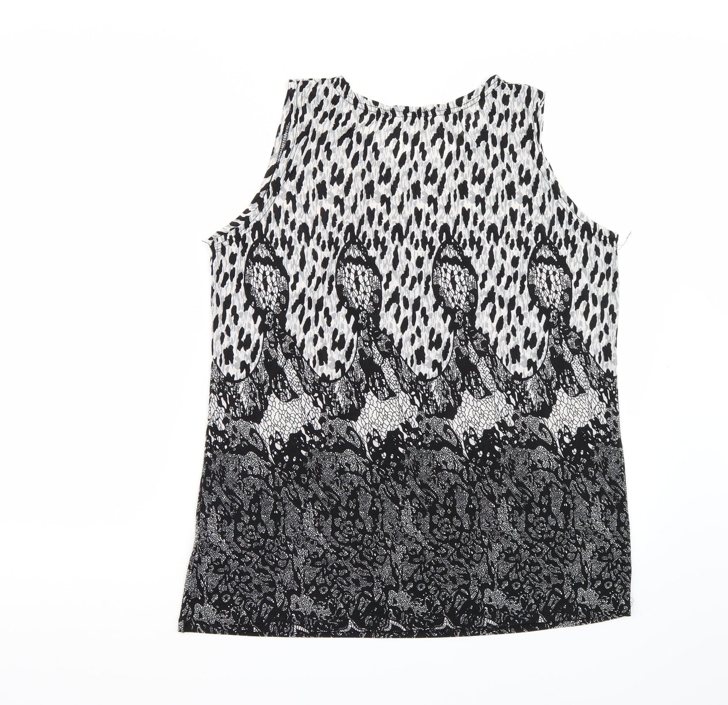 Yue sheng Womens Black   Basic T-Shirt Size M